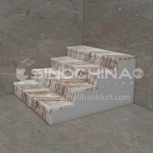 Natural purple wood texture marble staircase M-ZA93L